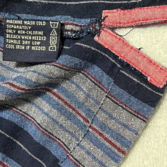 Vintage Y2K Faded‎ Glory Plaid Striped Shirt Mens Large 100% Cotton Button Down - Picture 7 of 9